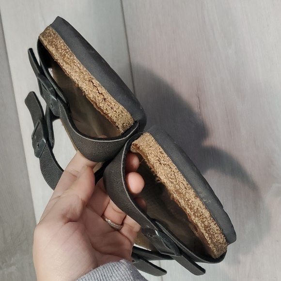 Birkenstock Women Comfort Sandals Slide 2 strap Sandals Flats shoes sz 37/6 - Picture 5 of 12